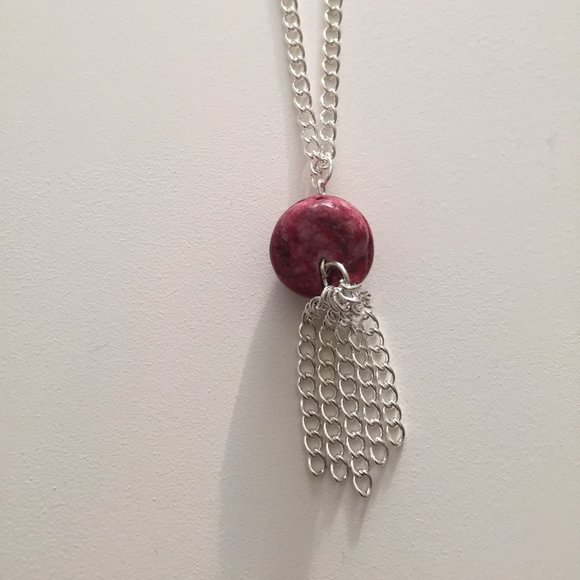 2 for $29 / Pink Dangle Chain Necklace - Picture 12 of 16